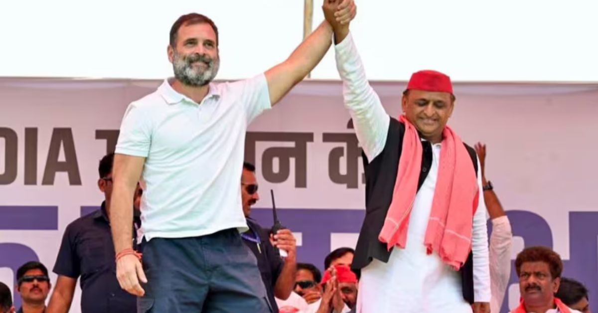 फूलपुर में राहुल और अखिलेश की रैली में हंगामा: कार्यकर्ता बैरिकेडिंग फांदकर स्टेज के करीब पहुंचे