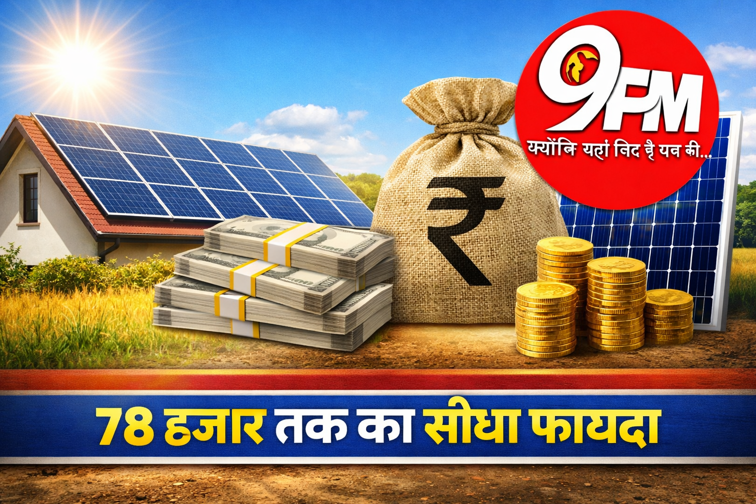 पहले आओ–पहले पाओ पर मिलेगी सोलर सब्सिडी, 78 हजार तक का सीधा फायदा